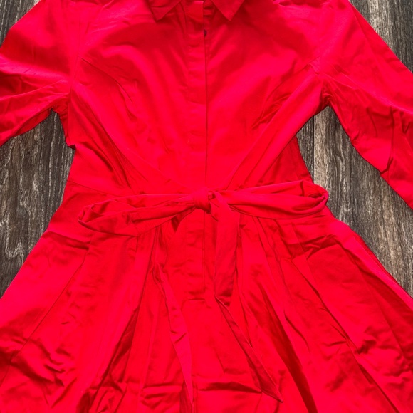 Women’s Red Shirt Dress - Picture 2 of 6